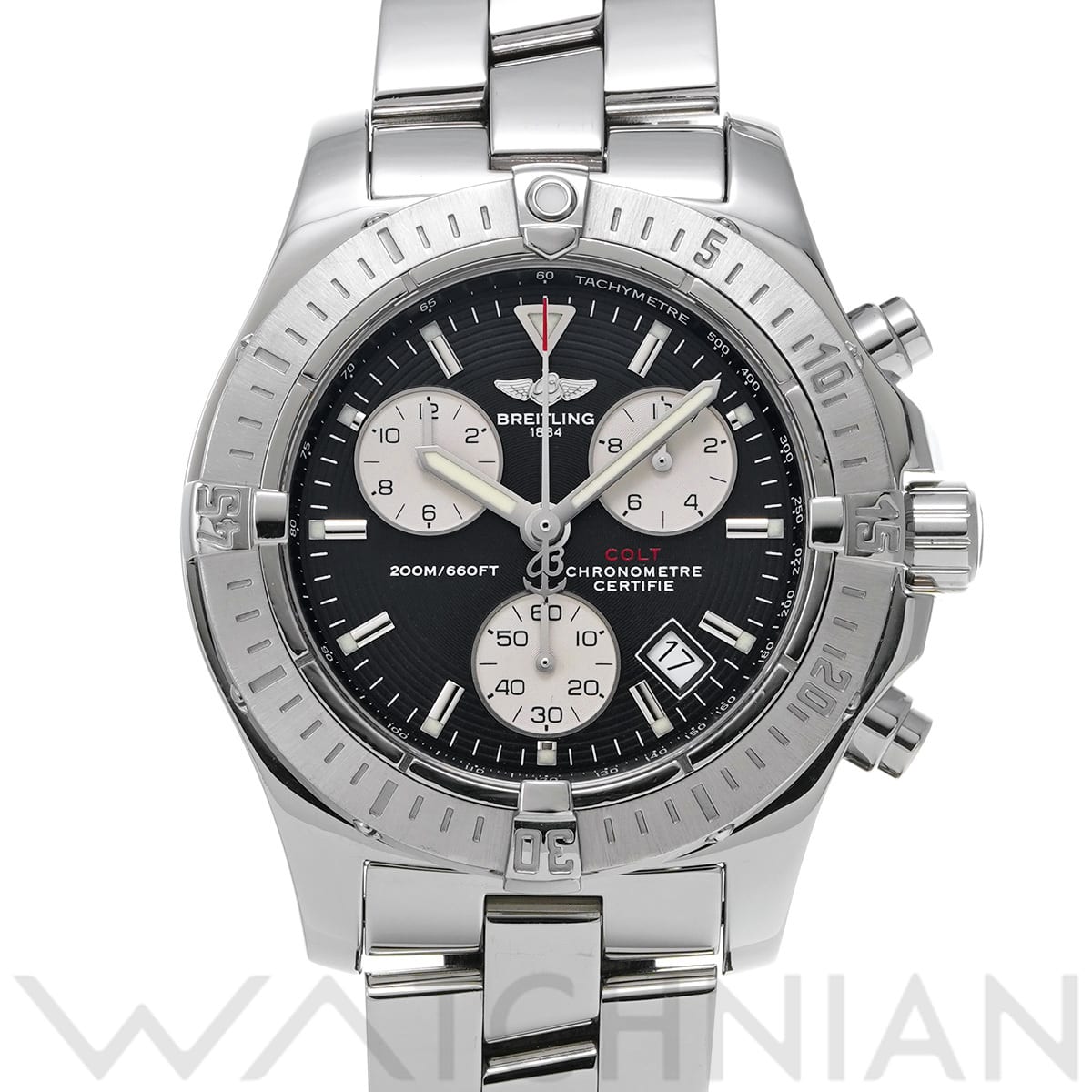 ブライトリング コルト クロノグラフ クォーツ A7338011/B782 ブラック/シルバー メンズ 時計 【中古】【wristwatch】