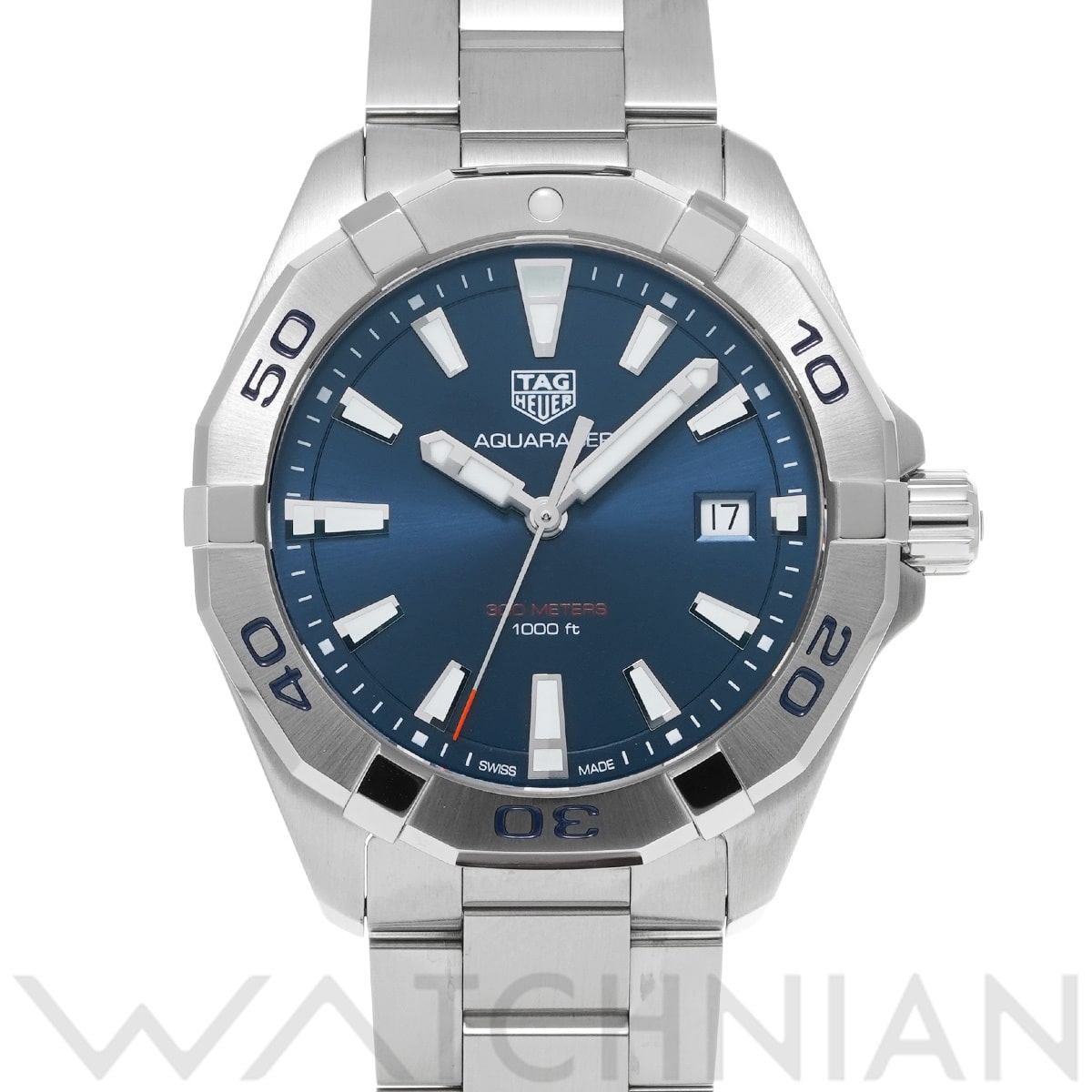 タグ ホイヤー アクアレーサー クォーツ WBD1112.BA0928 ブルー メンズ 時計 【中古】【wristwatch】