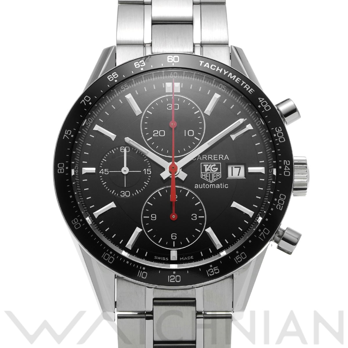 タグ ホイヤー カレラ キャリバー16 クロノグラフ CV2014.BA0794 ブラック メンズ 時計 【中古】【wristwatch】