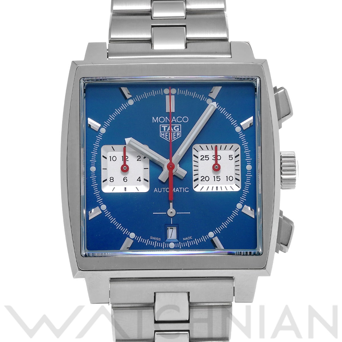 タグ ホイヤー モナコ キャリバーホイヤー02 クロノグラフ CBL2111.BA0644 ブルー/シルバー メンズ 時計 【中古】【wristwatch】