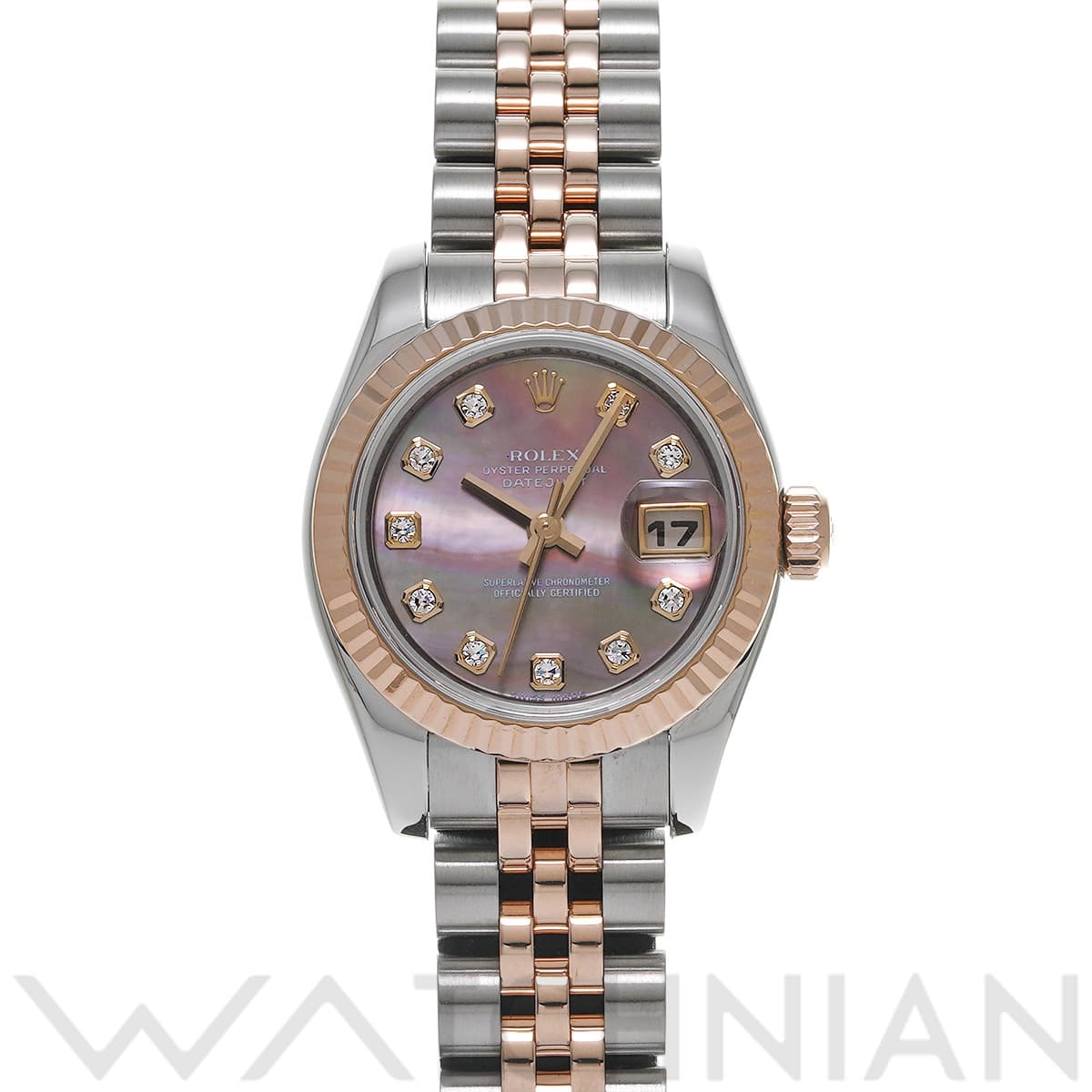 ロレックス レディ デイトジャスト 26 179171NG ブラックシェル/ダイヤモンド レディース 時計 【中古】【wristwatch】