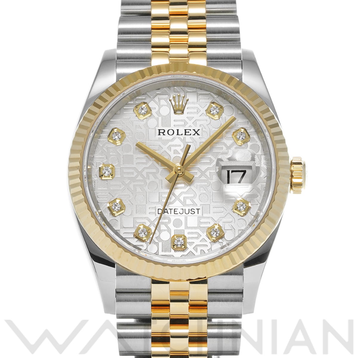 ロレックス デイトジャスト 36 126233G シルバーコンピュータ/ダイヤモンド メンズ 時計 【中古】【wristwatch】