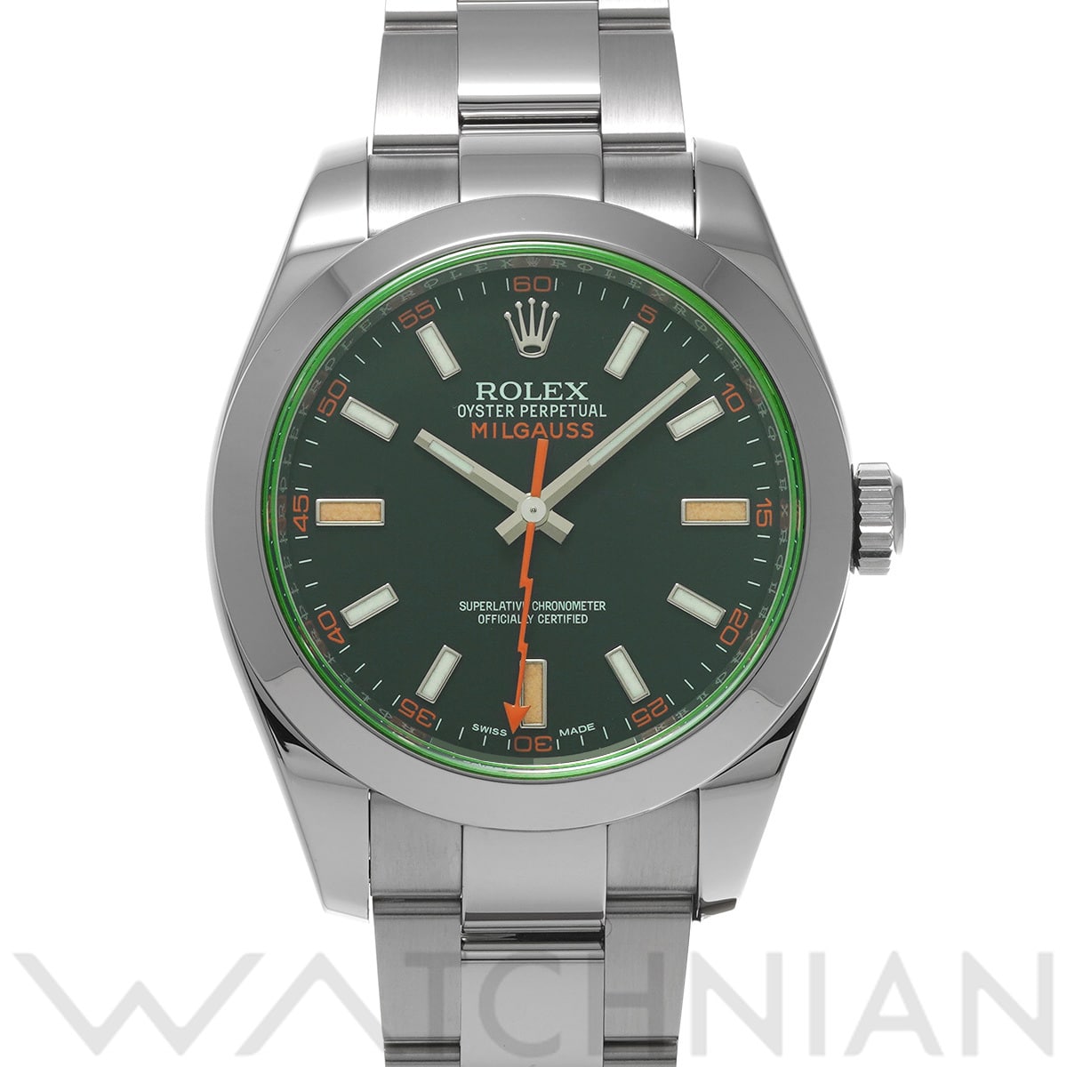 ロレックス ミルガウス 116400GV インテンスブラック メンズ 時計 【中古】【wristwatch】