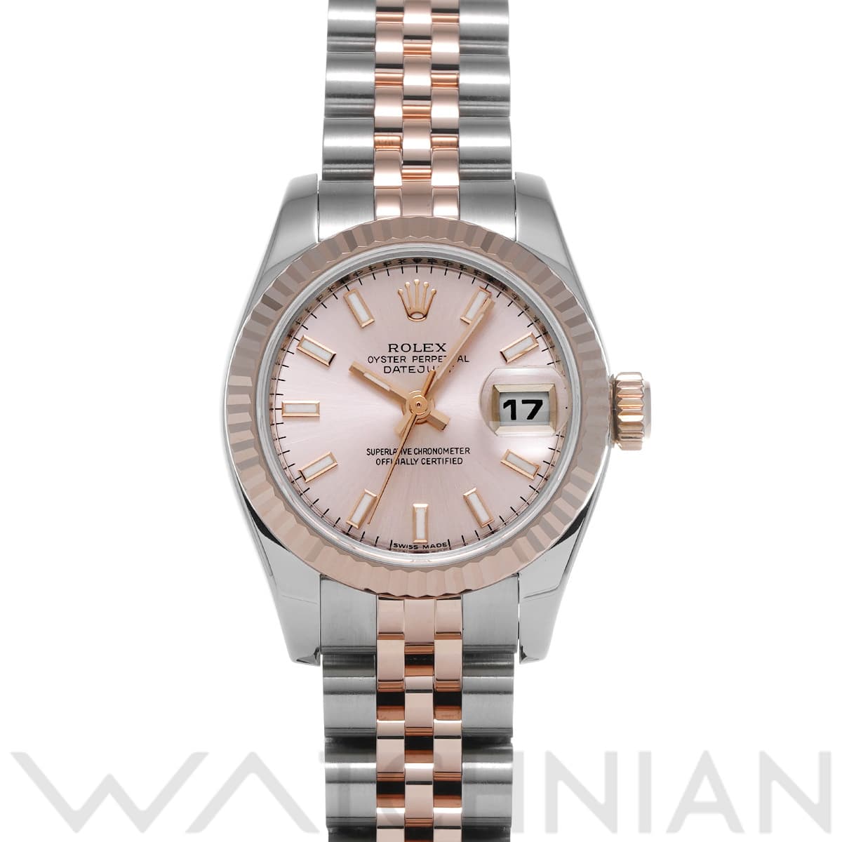 ロレックス デイトジャスト 179171 ピンク レディース 時計 【中古】【wristwatch】