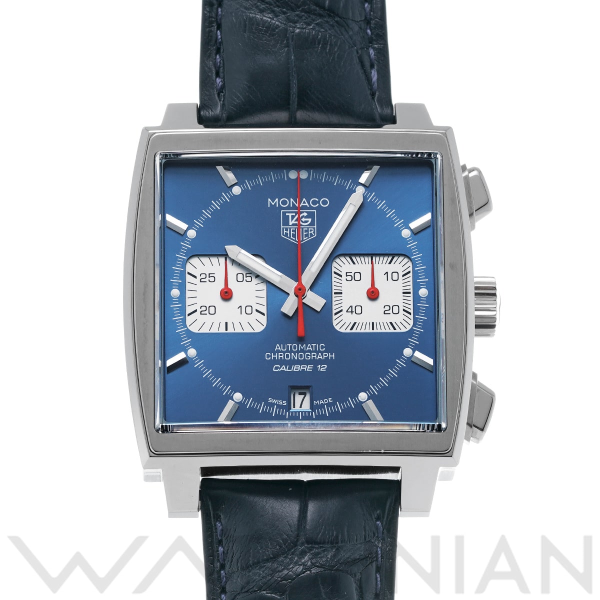 タグ ホイヤー モナコ キャリバー12 クロノグラフ CAW2111.FC6183 ブルー/シルバー メンズ 時計 【中古】【wristwatch】
