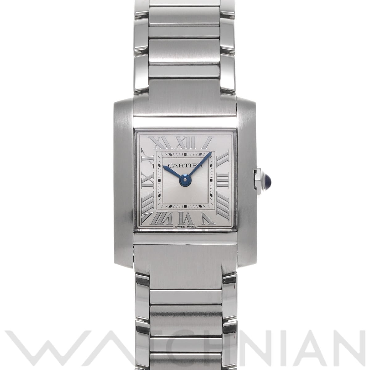 カルティエ タンクフランセーズ SM WSTA0065 シルバー レディース 時計 【中古】【wristwatch】