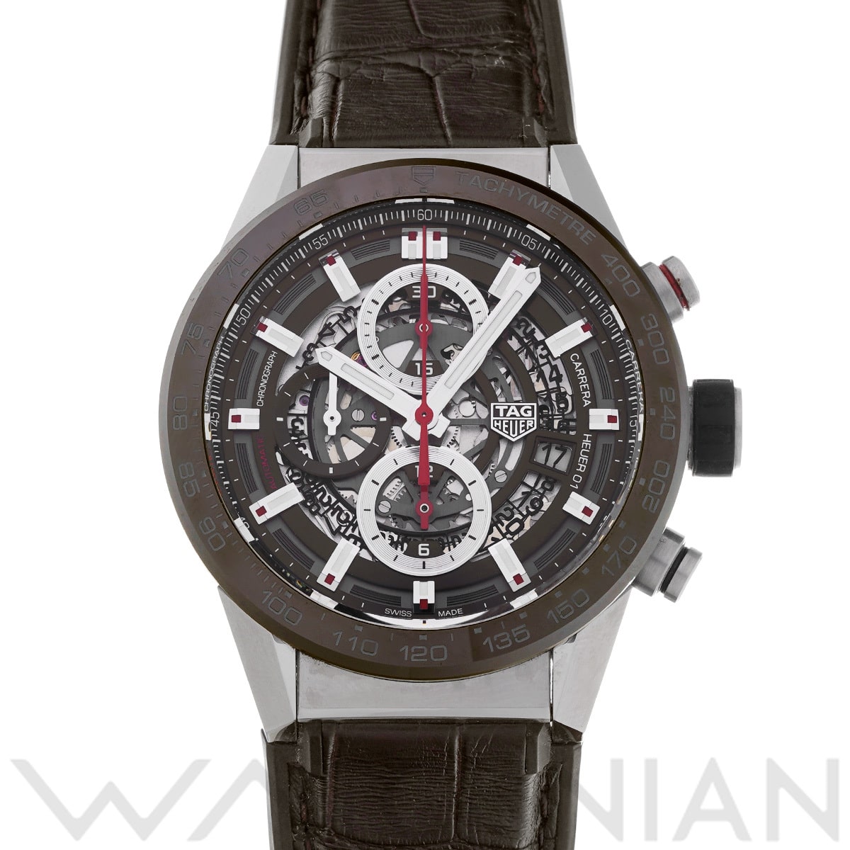 タグ ホイヤー カレラ キャリバーホイヤー01 クロノグラフ CAR201U.FC6405 ブラウン メンズ 時計 【中古】【wristwatch】
