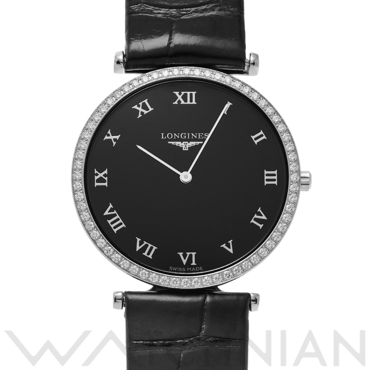 ロンジン ラ グランド クラシック L4.741.0.51.2 ブラック レディース 時計 【中古】【wristwatch】