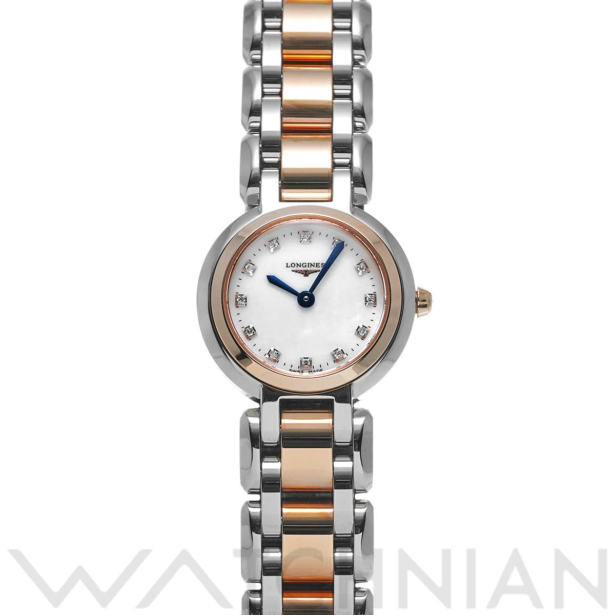 ロンジン プリマルナ L8.109.5.87.6 ホワイトシェル/ダイヤモンド レディース 時計 【中古】【wristwatch】
