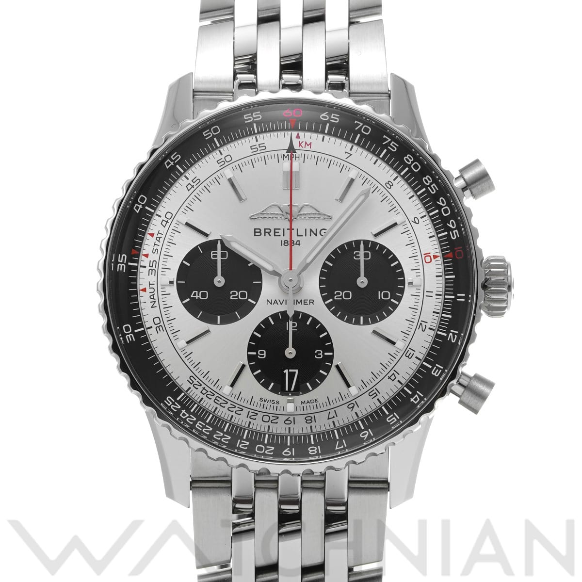 ブライトリング ナビタイマー B01 クロノグラフ 43 AB0138241G1A1 シルバー/ブラック メンズ 時計 【中古】【wristwatch】