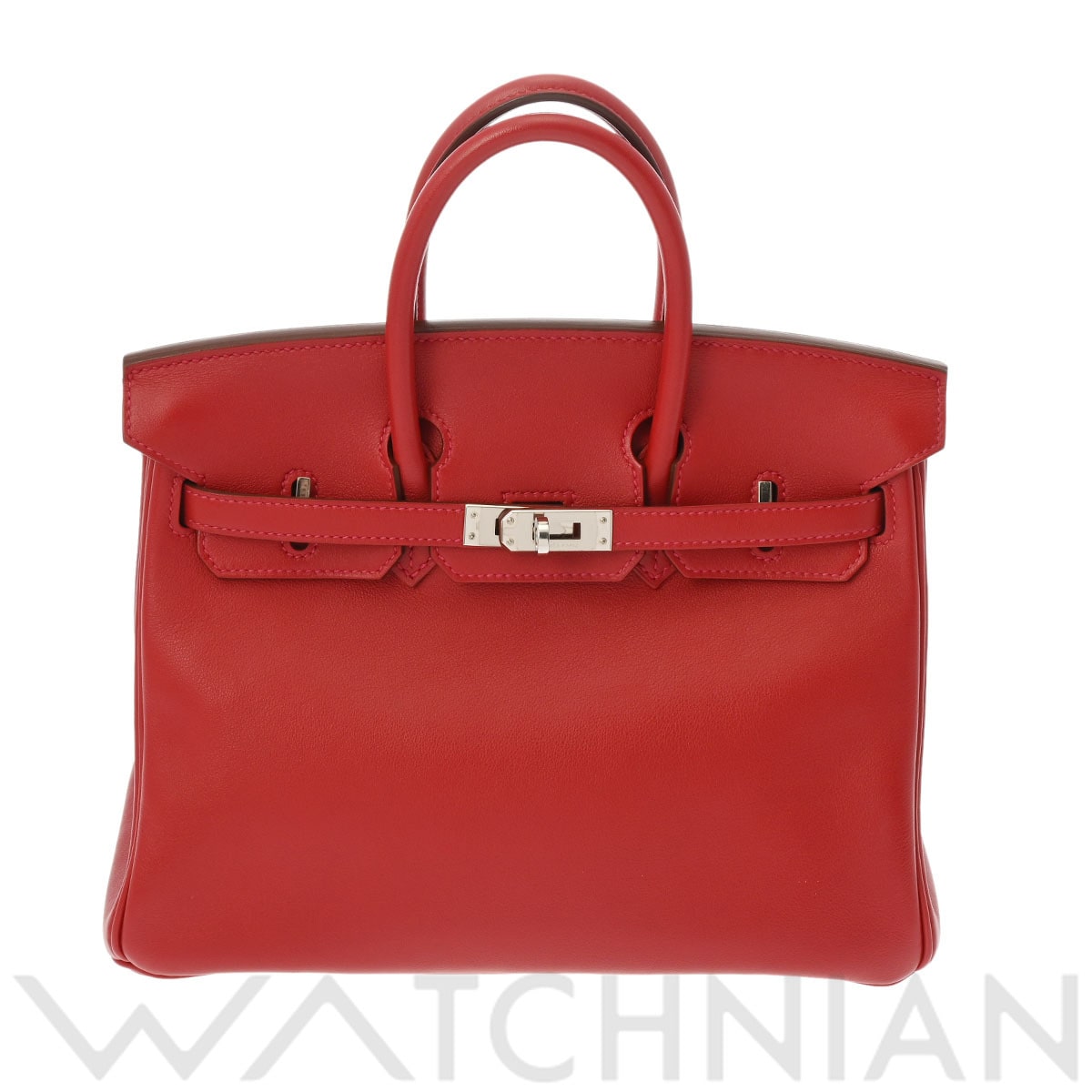 エルメス バーキン 25 ヴァーミリオン/パラジウム金具 ヴォースイフト レディース バッグ 【中古】【bag】