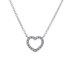 ティファニー メトロハート ネックレス シルバー K18ホワイトゴールド WG レディース ジュエリー 【中古】【jewelry】