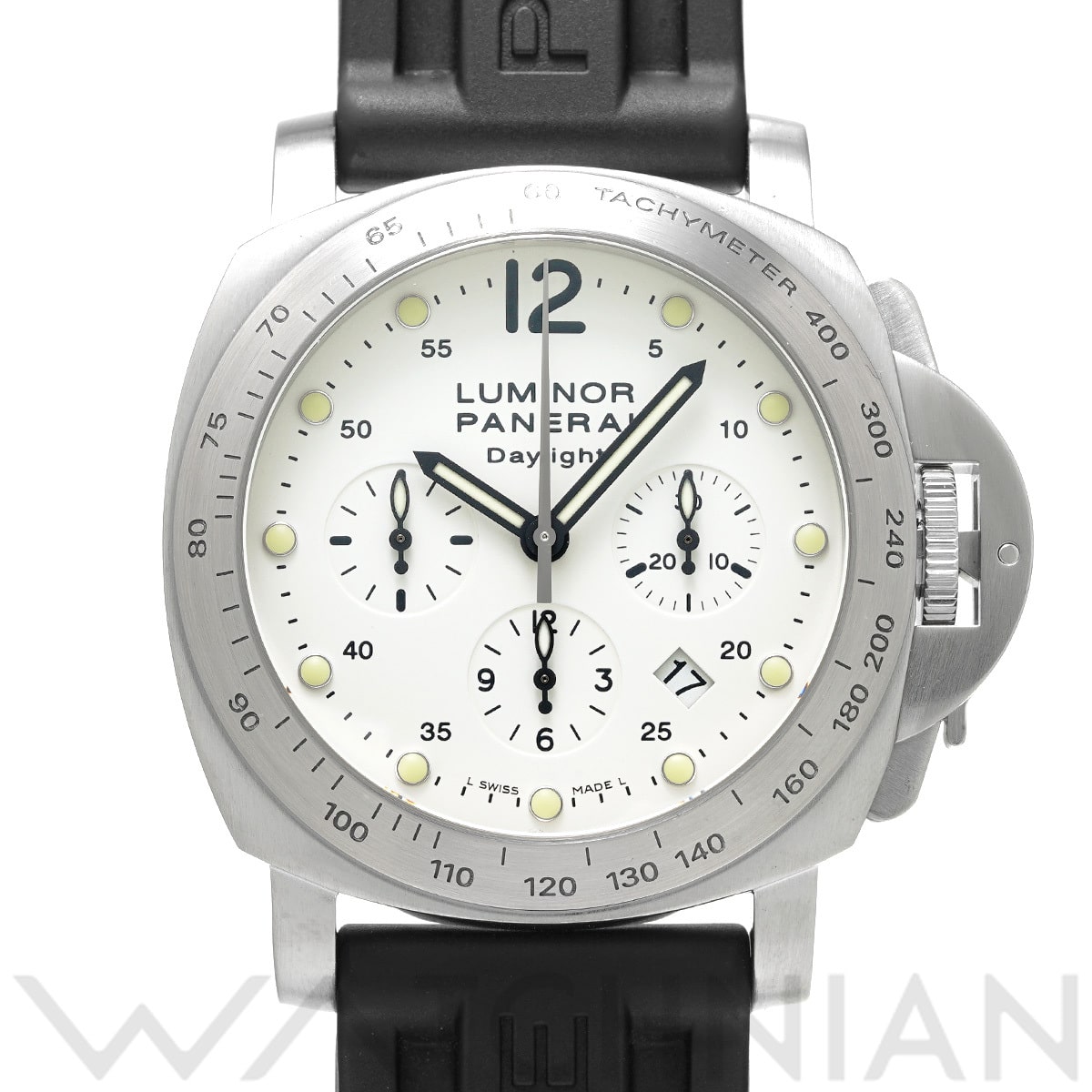パネライ ルミノール クロノグラフ デイライト PAM00251 ホワイト メンズ 時計 【中古】【wristwatch】