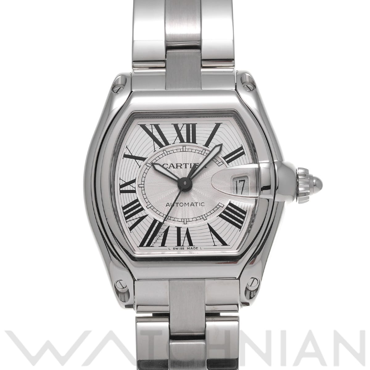 カルティエ ロードスター LM W62025V3 シルバー メンズ 時計 【中古】【wristwatch】
