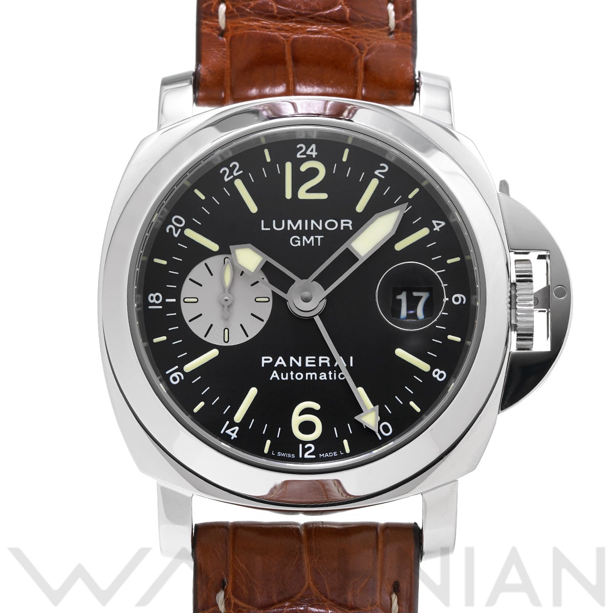 パネライ ルミノール GMT PAM00088 ブラック/シルバー メンズ 時計 【中古】【wristwatch】