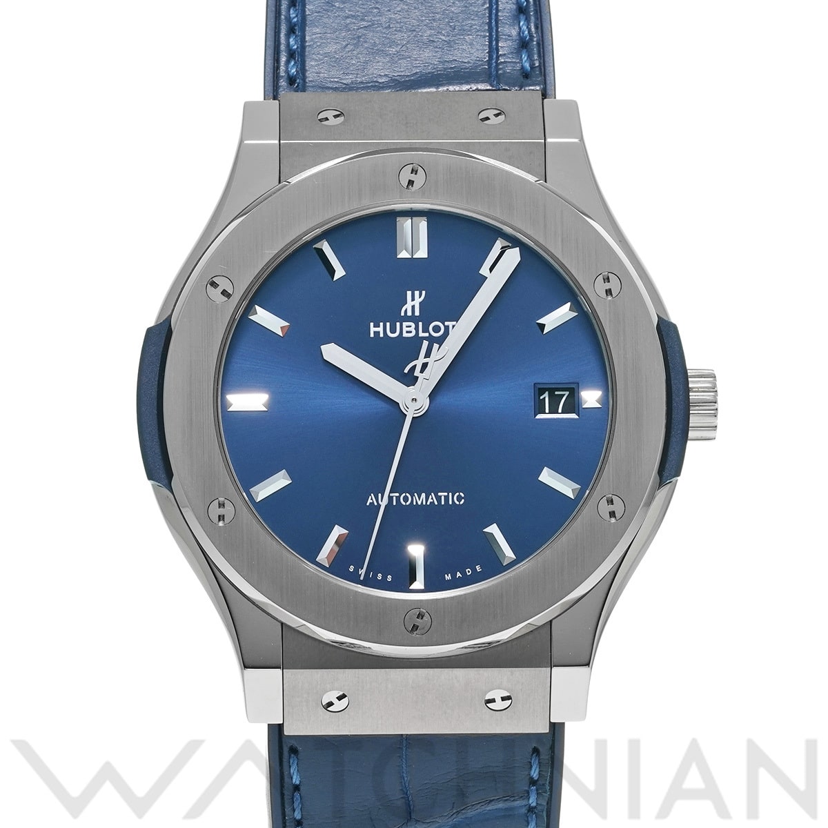 ウブロ クラシックフュージョン チタニウム ブルー 511.NX.7170.LR ブルー メンズ 時計 【中古】【wristwatch】