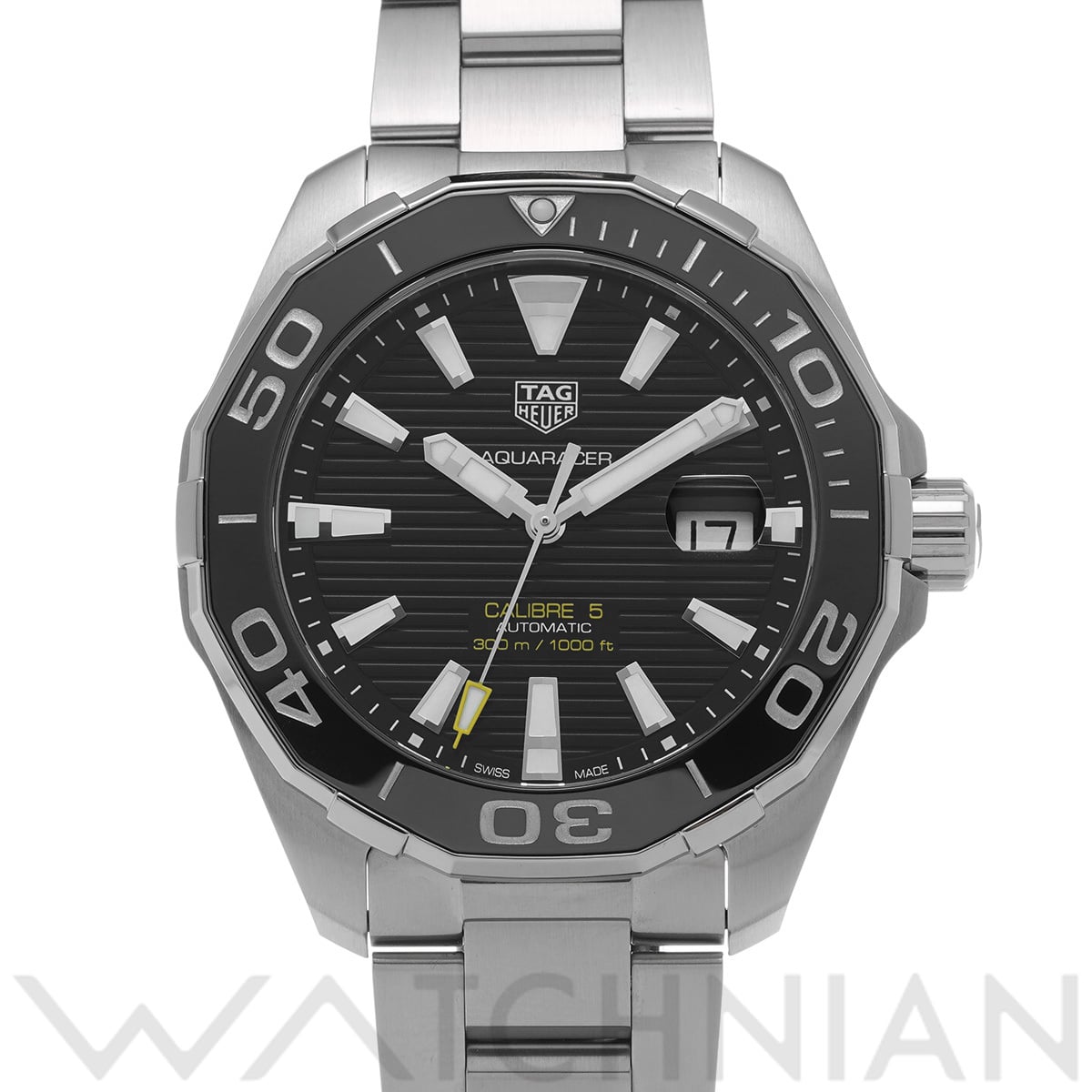 タグ ホイヤー アクアレーサー キャリバー5 WAY201A.BA0927 ブラック メンズ 時計 【中古】【wristwatch】