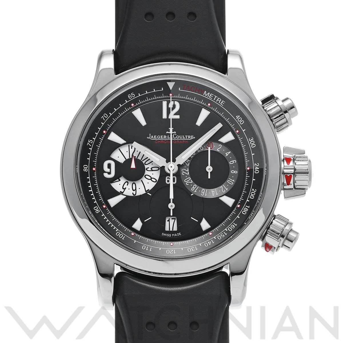 ジャガー ルクルト マスター コンプレッサー クロノグラフ Q1758470 ブラック メンズ 時計 【中古】【wristwatch】