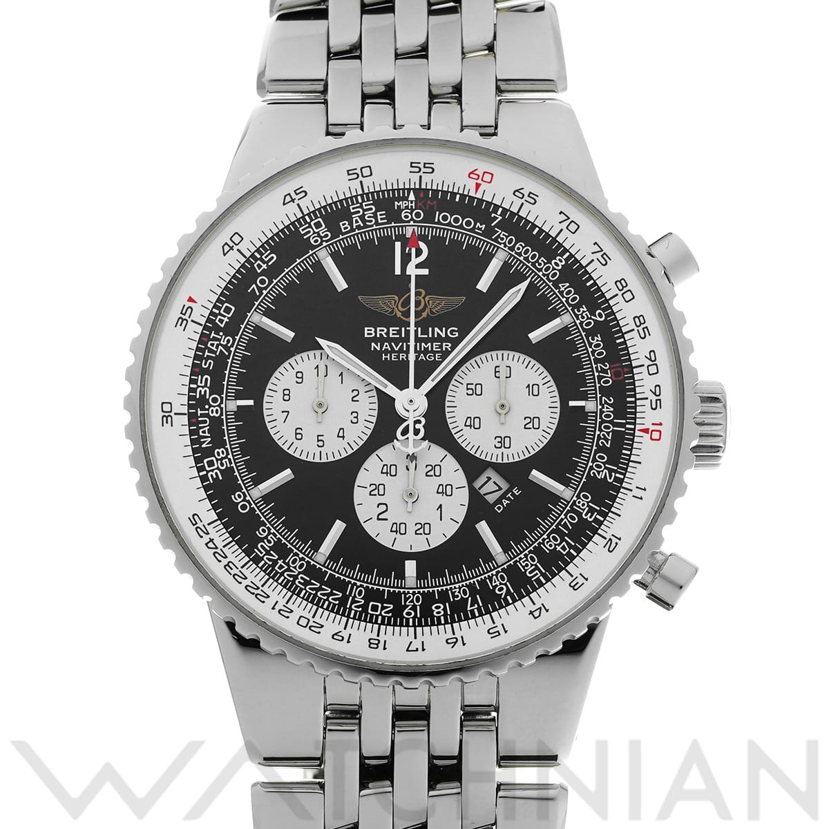 ブライトリング ナビタイマー ヘリテージ クロノグラフ A3534012/B554 ブラック メンズ 時計 【中古】【wristwatch】