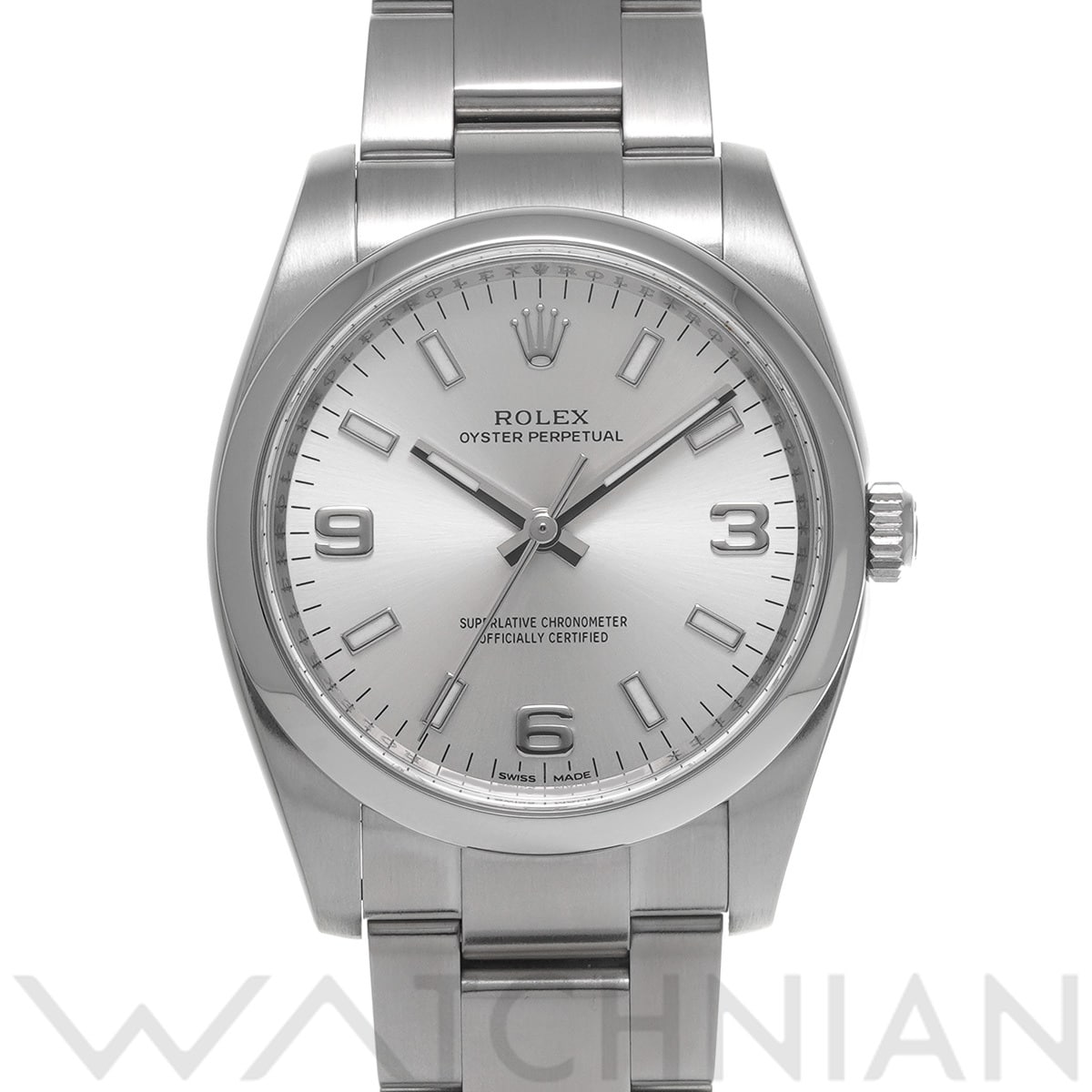 ロレックス オイスターパーペチュアル 34 114200 シルバー メンズ 時計 【中古】【wristwatch】