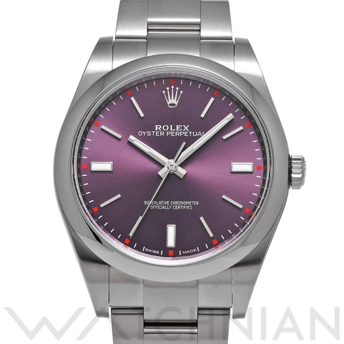 ロレックス オイスターパーペチュアル 39 114300 レッドグレープ メンズ 時計 【中古】【wristwatch】
