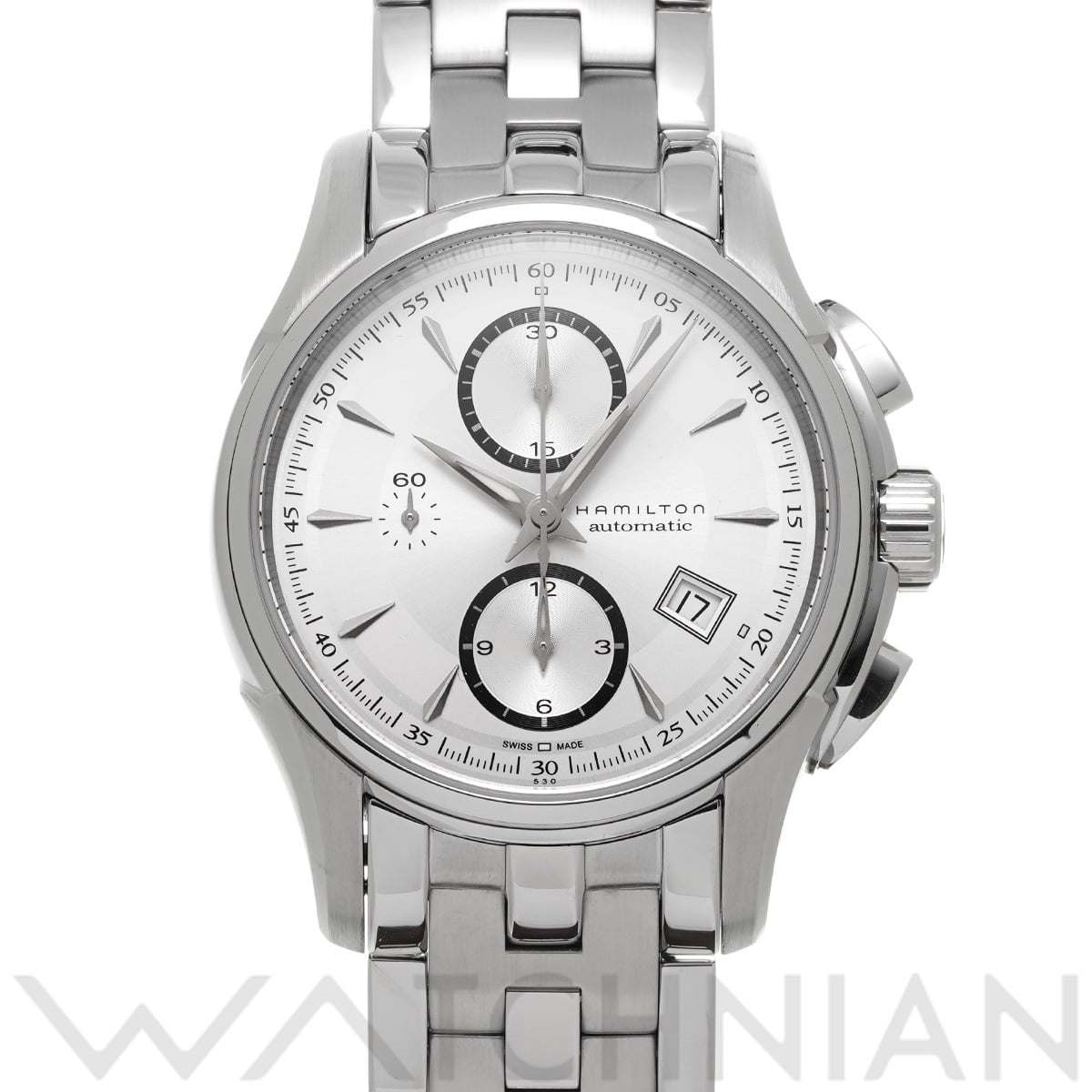 ハミルトン ジャズマスター クロノ オート H326160 シルバー メンズ 時計 【中古】【wristwatch】