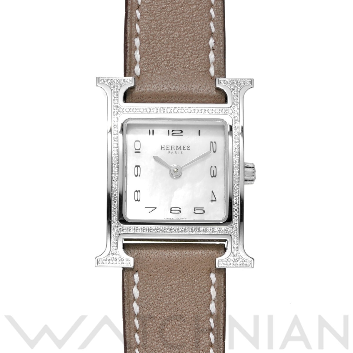 エルメス Hウォッチ HH1.235 ホワイトシェル レディース 時計 【中古】【wristwatch】