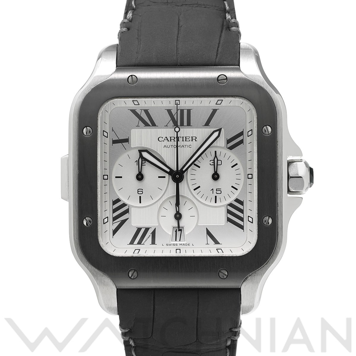 カルティエ サントス ドゥ カルティエ クロノグラフ XL WSSA0017 シルバー メンズ 時計 【中古】【wristwatch】