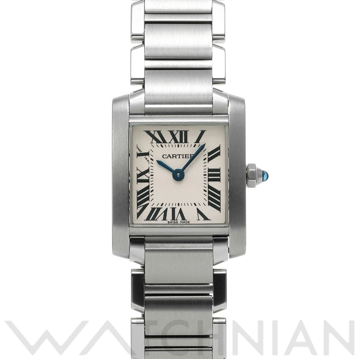 カルティエ タンクフランセーズ SM W51008Q3 シルバー レディース 時計 【中古】【wristwatch】