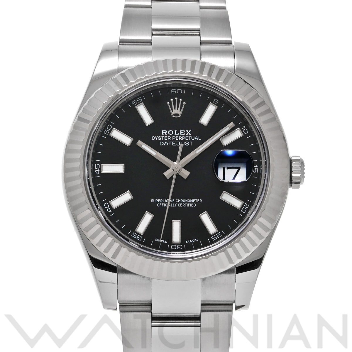 ロレックス デイトジャストII 116334 ブラック メンズ 時計 【中古】【wristwatch】