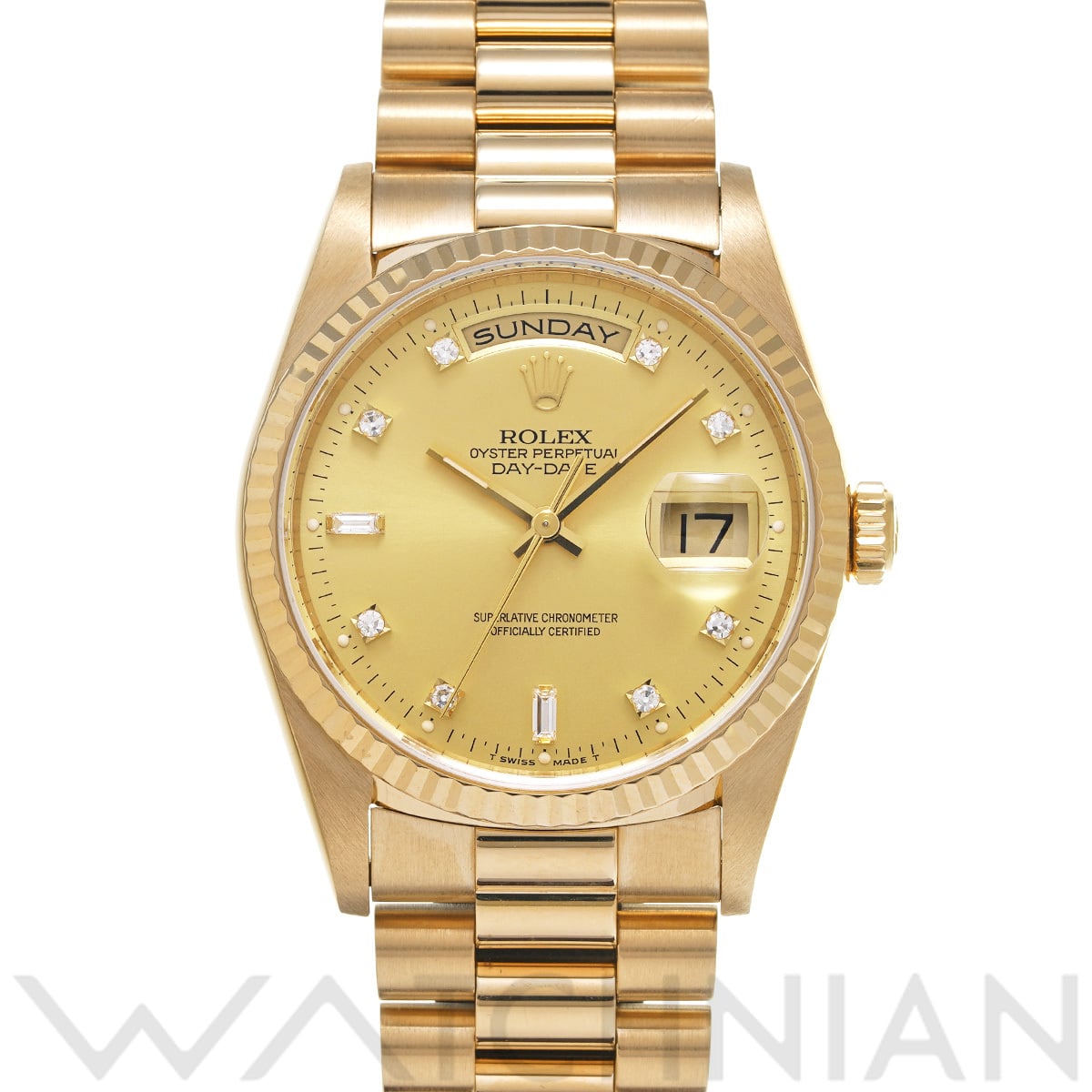 ロレックス デイデイト 18238A シャンパン/ダイヤモンド メンズ 時計 【中古】【wristwatch】