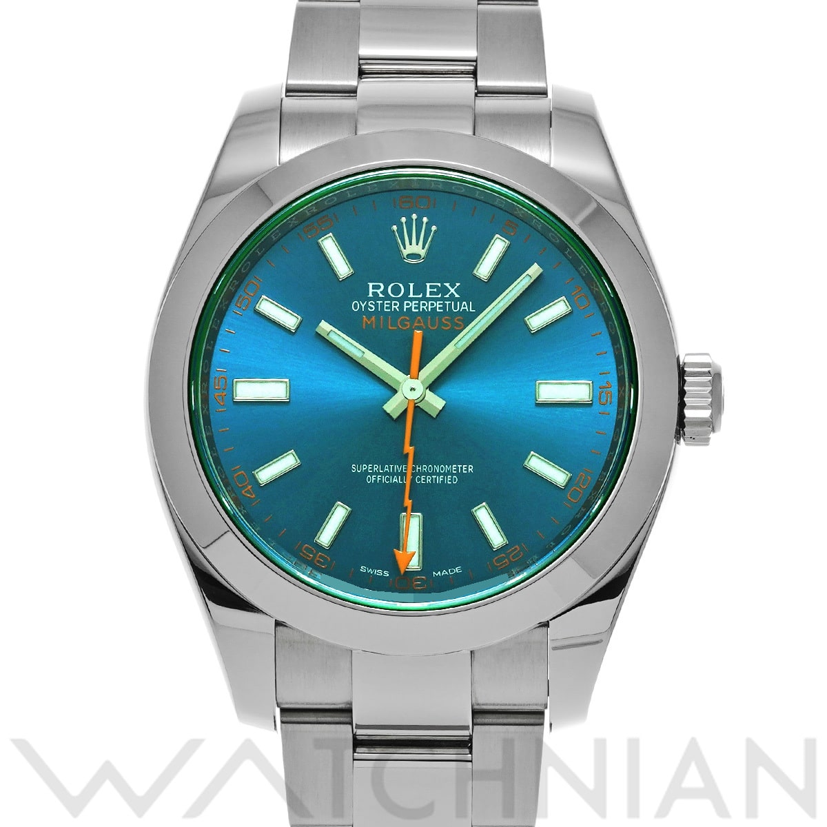 ロレックス ミルガウス 116400GV Zブルー メンズ 時計 【中古】【wristwatch】