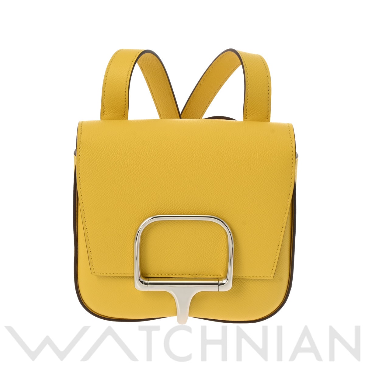 エルメス デッラ カヴァッレリア ライム/パラジウム金具 ヴォーエプソン レディース バッグ 【未使用】【bag】