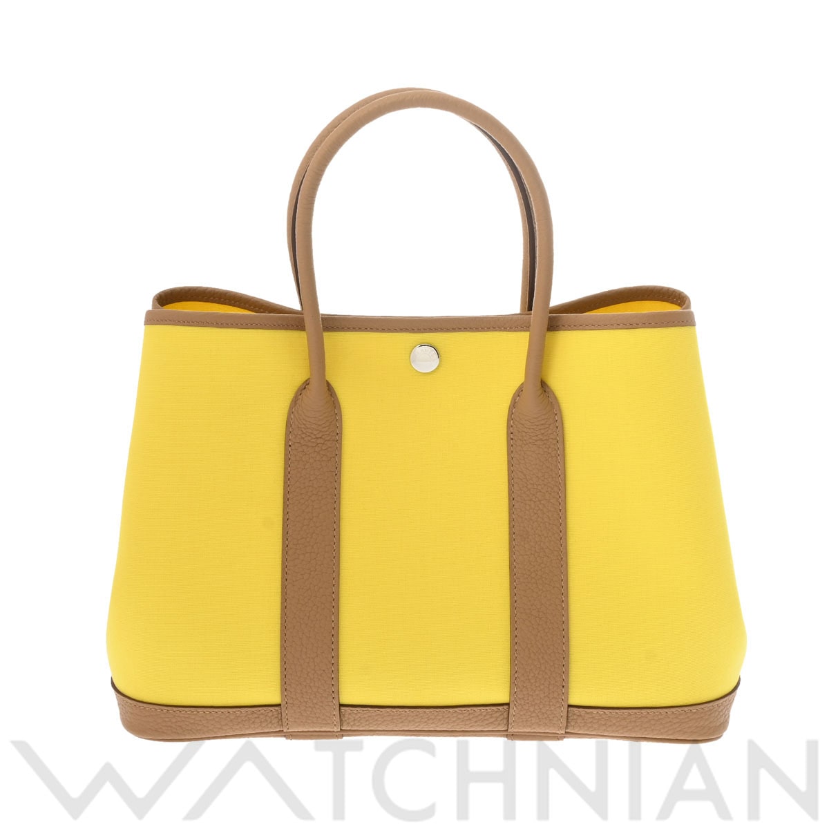 エルメス ガーデンパーティ TPM  ライム/チャイ トワルオフィシエ/ネゴンダ レディース バッグ 【新品】【bag】