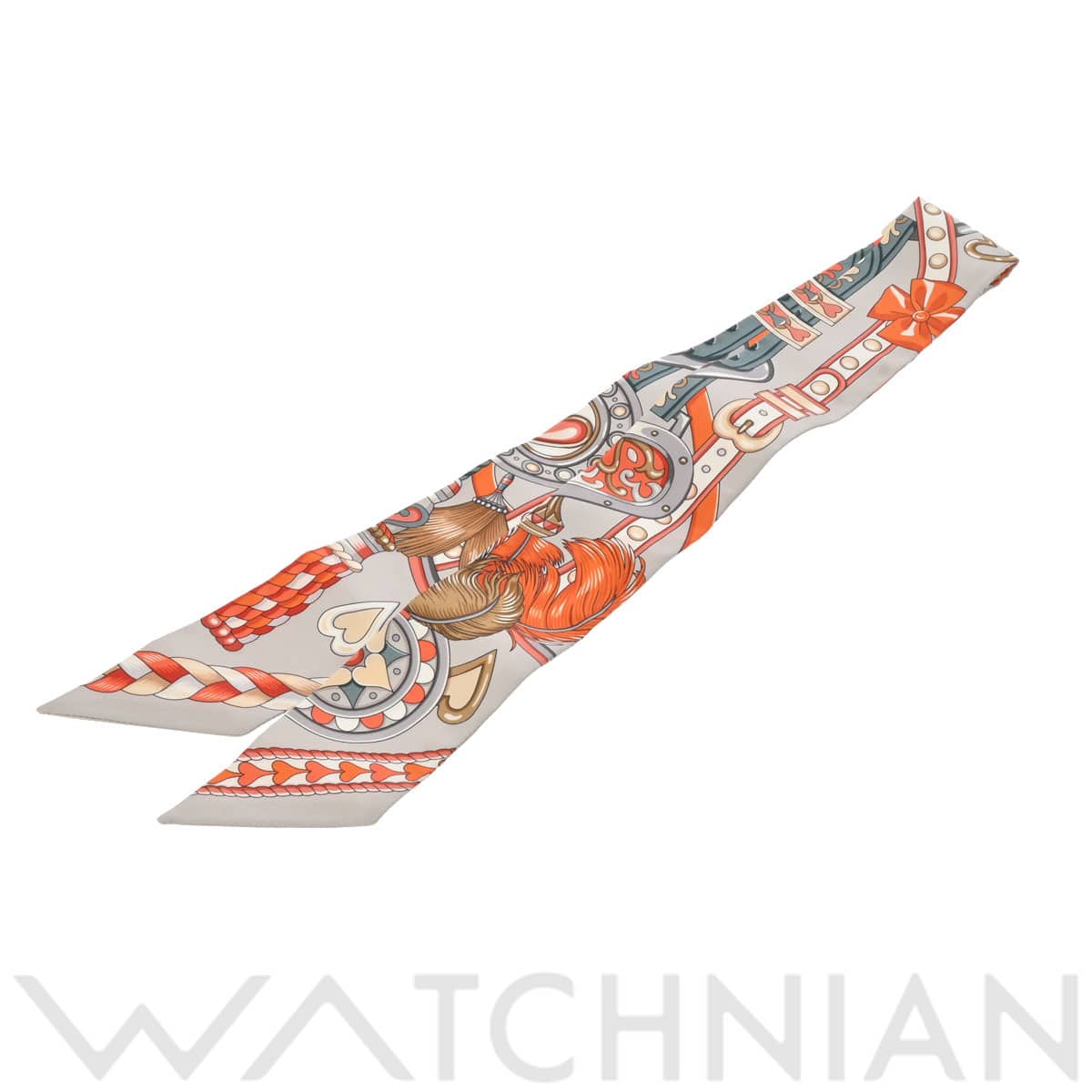 エルメス ツイリー HARNAISDE COEUR マルチカラー 064090S シルク100％ レディース 【新品】【other】