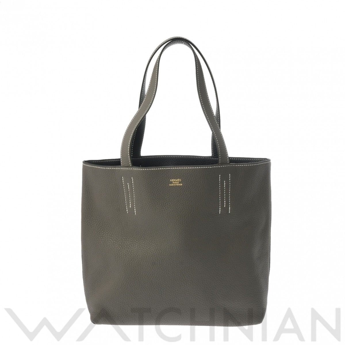 エルメス ドゥブルセンス 28 リバーシブル エタン/ブルーニュイ トリヨンクレマンス ユニセックス バッグ 【中古】【bag】