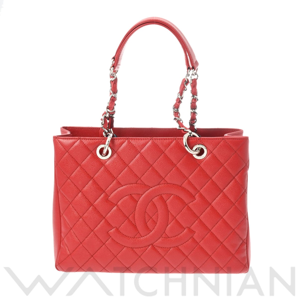 シャネル マトラッセ GST レッド A50995 キャビアスキン レディース バッグ 【中古】【bag】