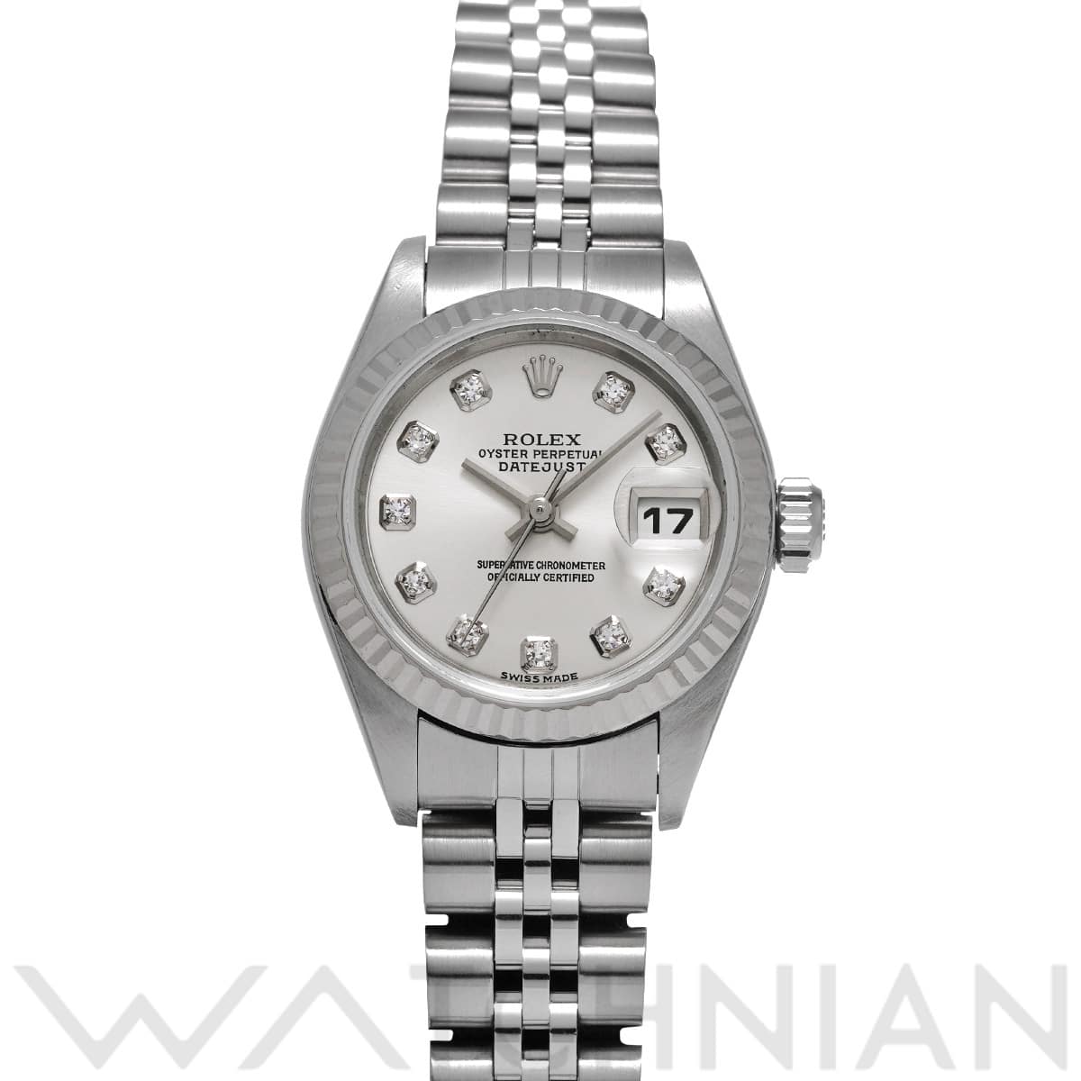 ロレックス デイトジャスト 26 79174G シルバー/ダイヤモンド レディース 時計 【中古】【wristwatch】