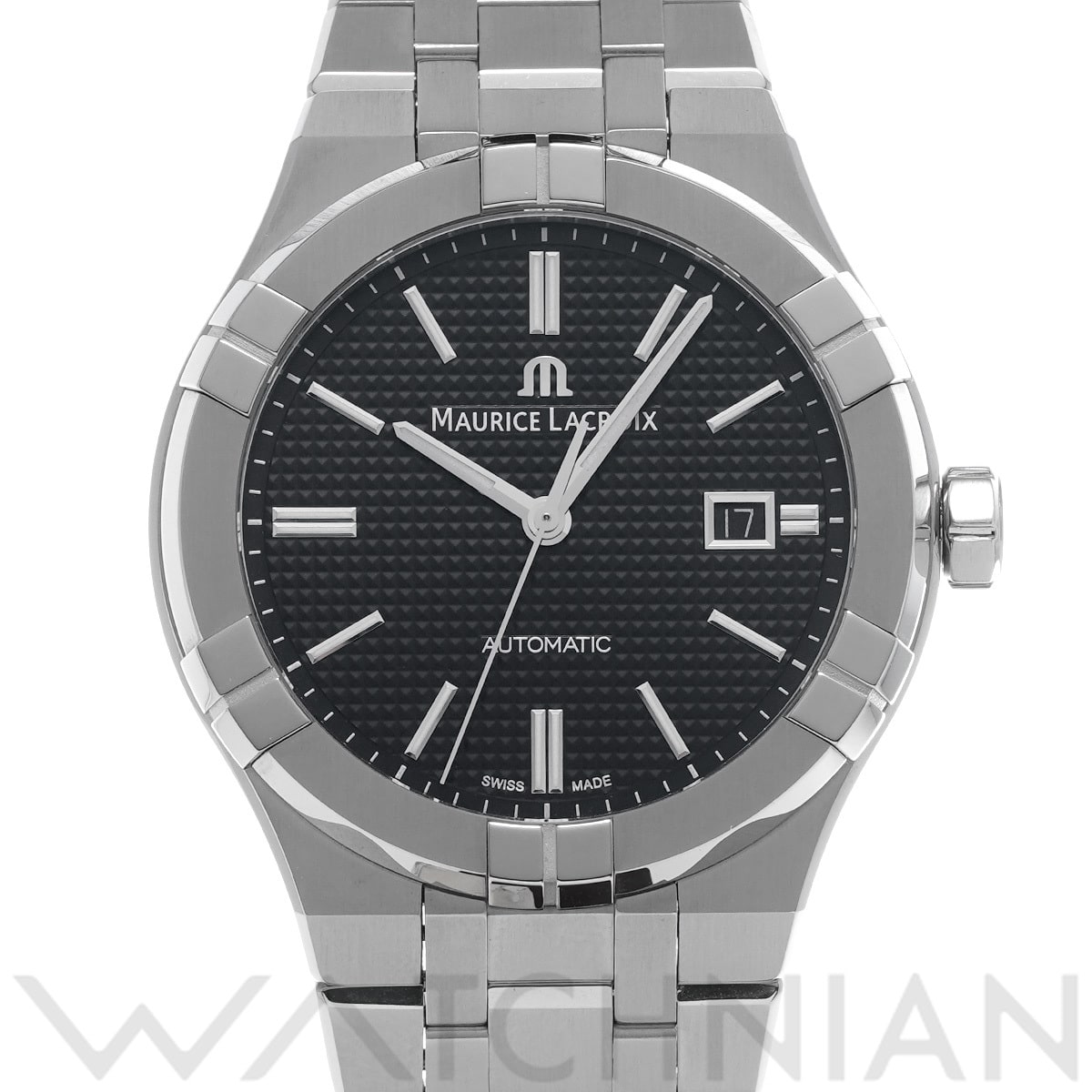 モーリス ラクロア アイコン オートマティック AI6008-SS002-330-1 ブラック メンズ 時計 【中古】【wristwatch】