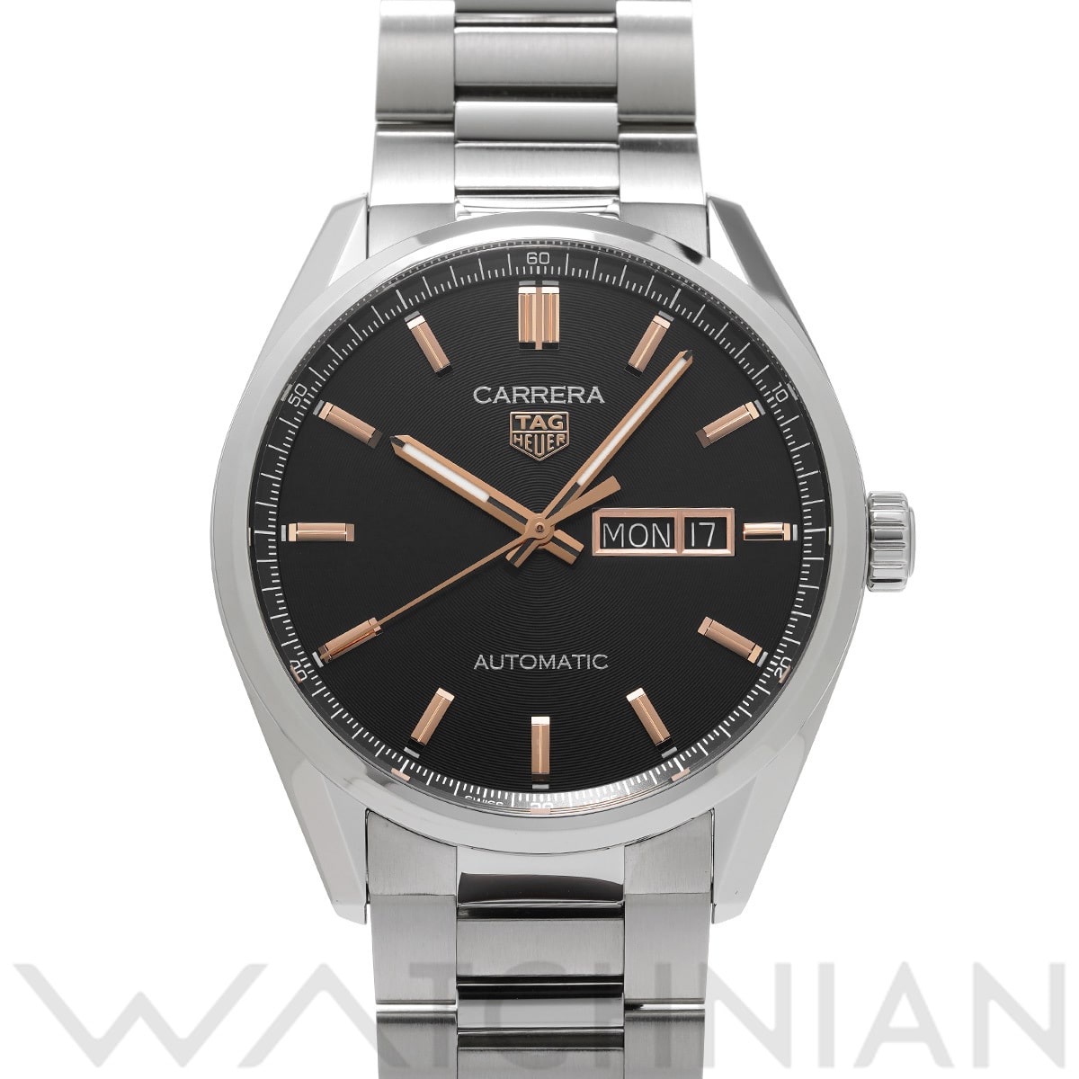 タグ ホイヤー カレラ キャリバー5 デイデイト WBN2013.BA0640 ブラック メンズ 時計 【中古】【wristwatch】