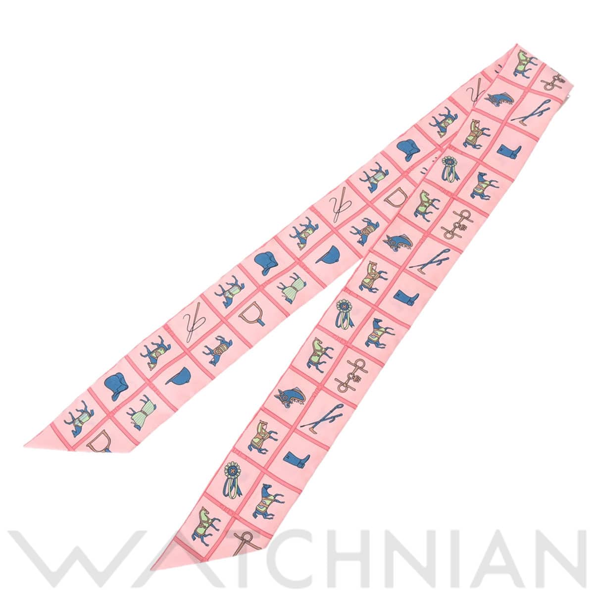 エルメス ツイリー COUVERTURES ET TENUES ピンク 061356S シルク100％ レディース 【新品】【other】