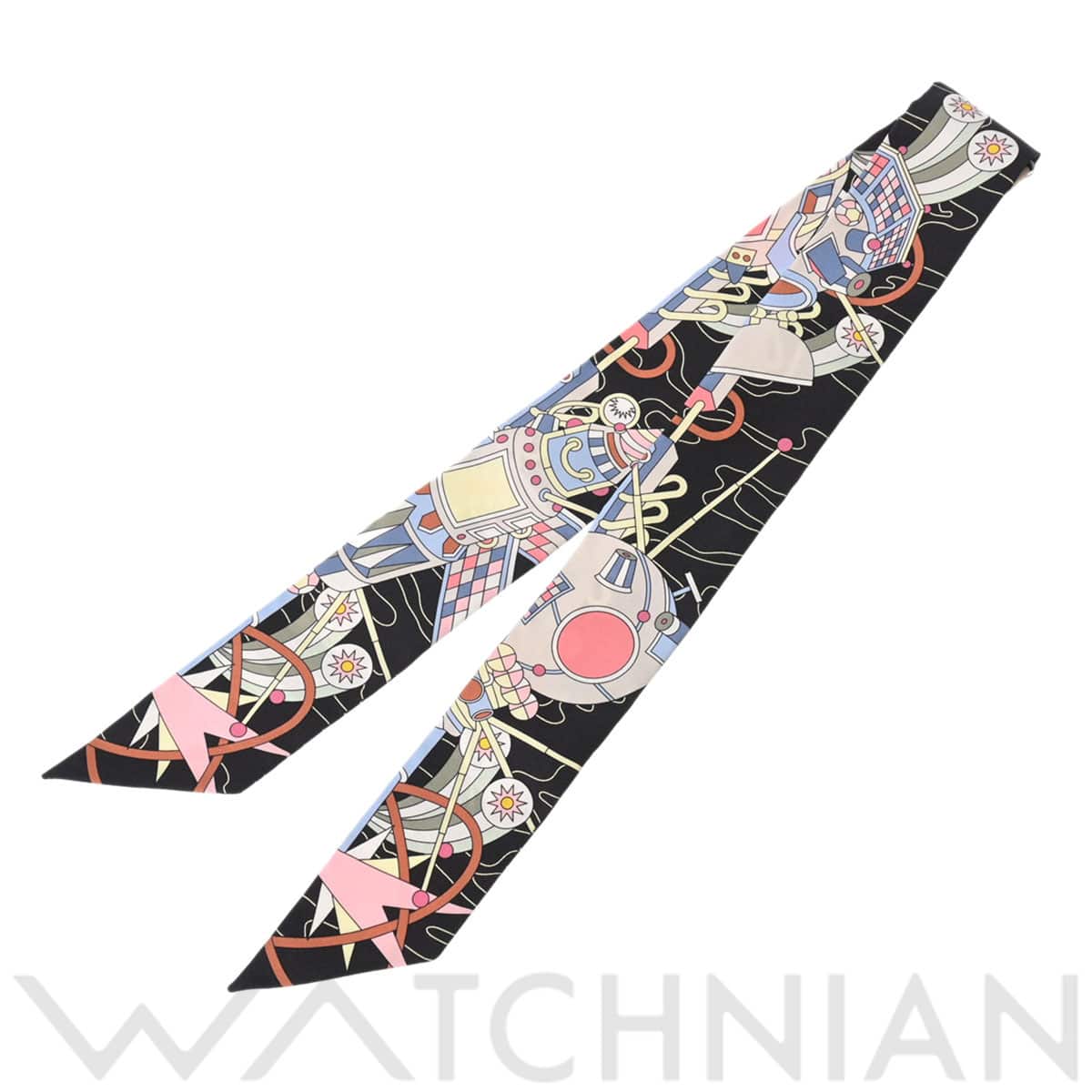 エルメス ツイリー HERMES SCARF ODYSSEY ブラック 063707S シルク100％ レディース 【新品】【other】