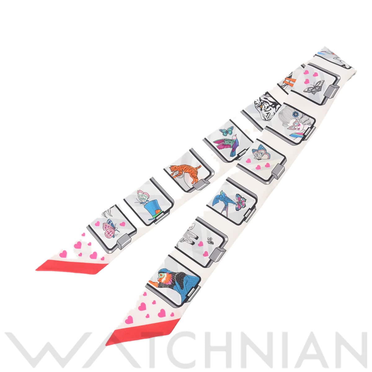 エルメス ツイリー HERMES STORY ホワイト 063875S シルク100％ レディース 【新品】【other】