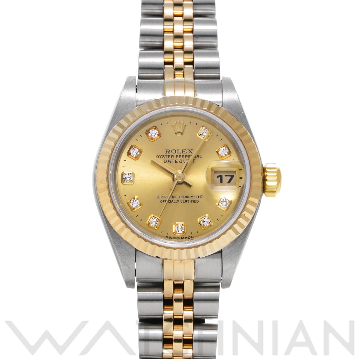 ロレックス レディ デイトジャスト 26 79173G シャンパン/ダイヤモンド レディース 時計 【中古】【wristwatch】