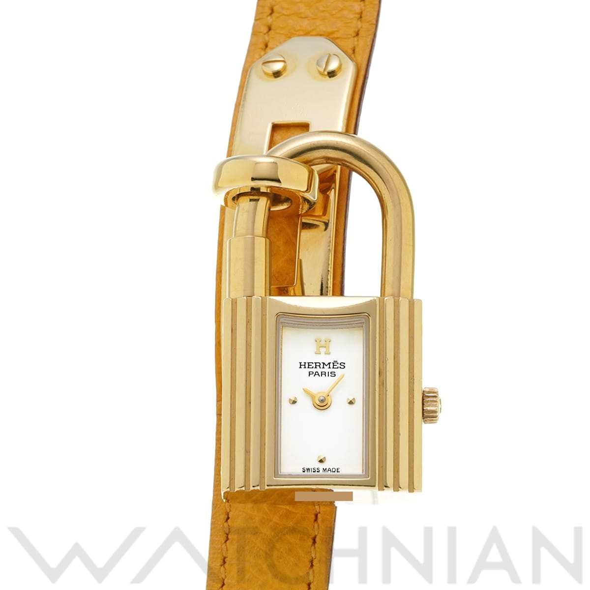 エルメス ケリーウォッチ KE1.210 ホワイト レディース 時計 【中古】【wristwatch】