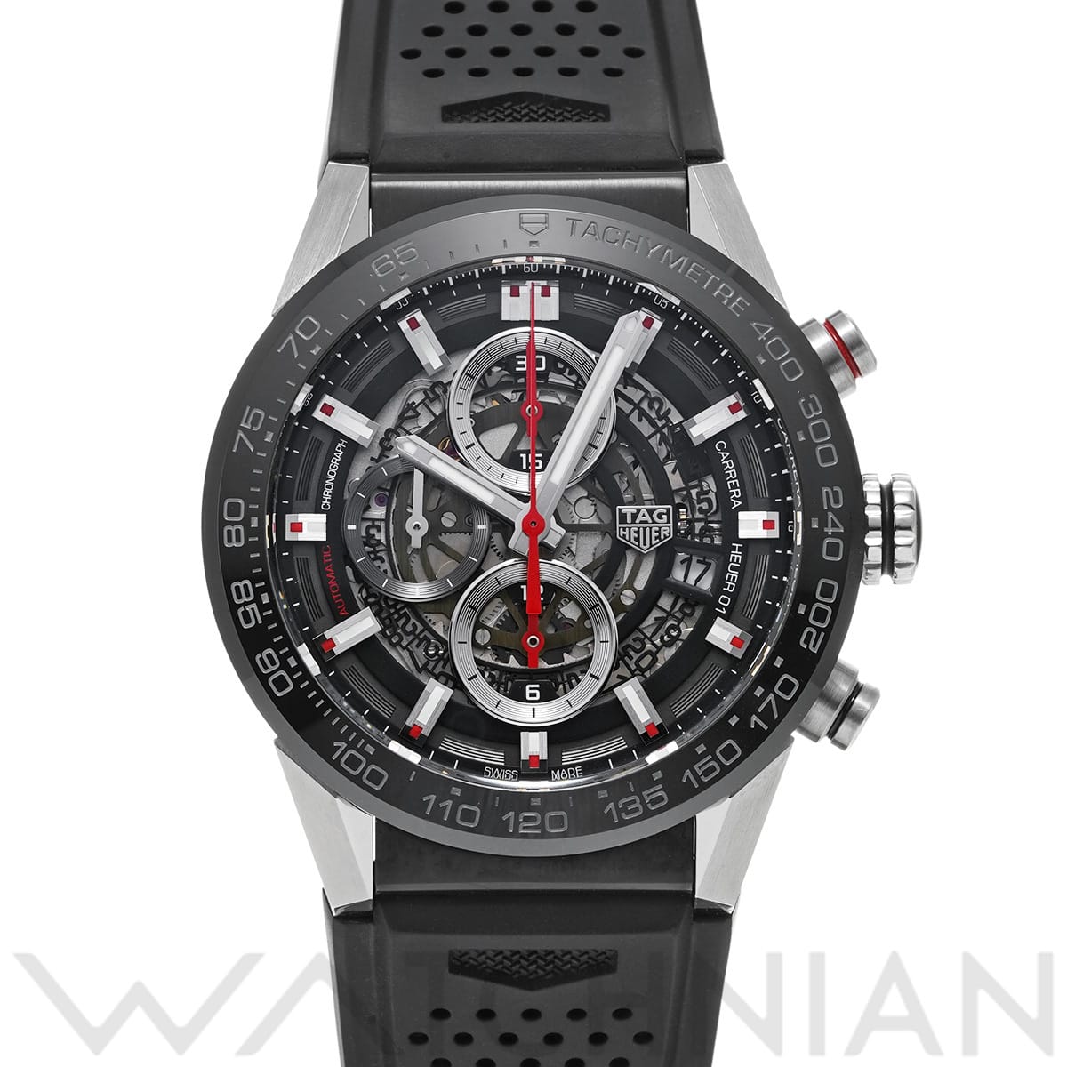 タグ ホイヤー カレラ キャリバーホイヤー01 クロノグラフ CAR201V.FT6046 ブラック メンズ 時計 【中古】【wristwatch】