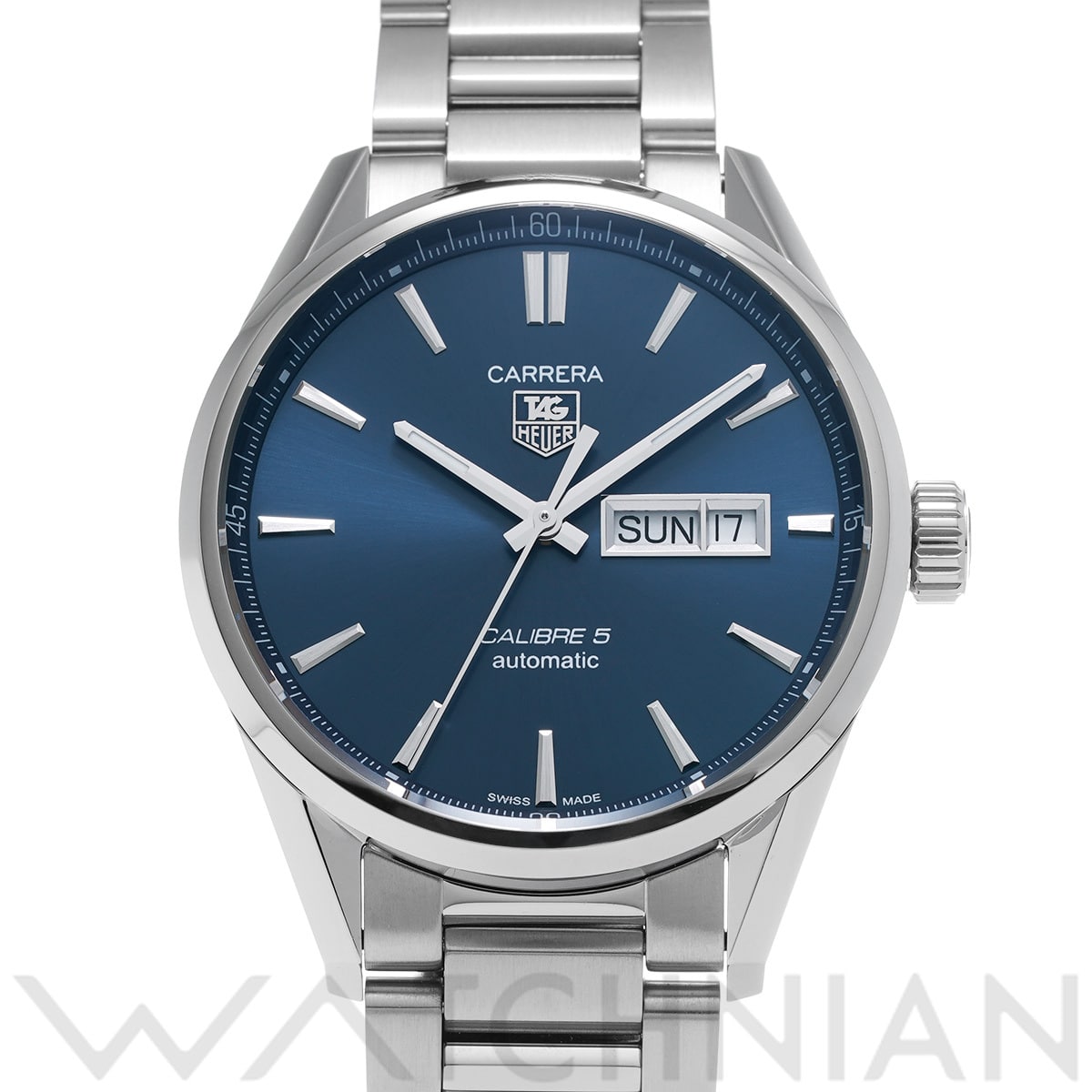 タグ ホイヤー カレラ キャリバー5 デイデイト WAR201E.BA0723 ブルー メンズ 時計 【中古】【wristwatch】