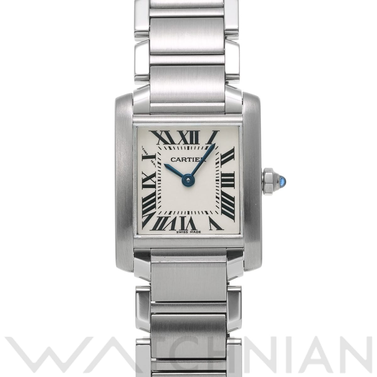 カルティエ タンクフランセーズ SM W51008Q3 シルバー レディース 時計 【中古】【wristwatch】