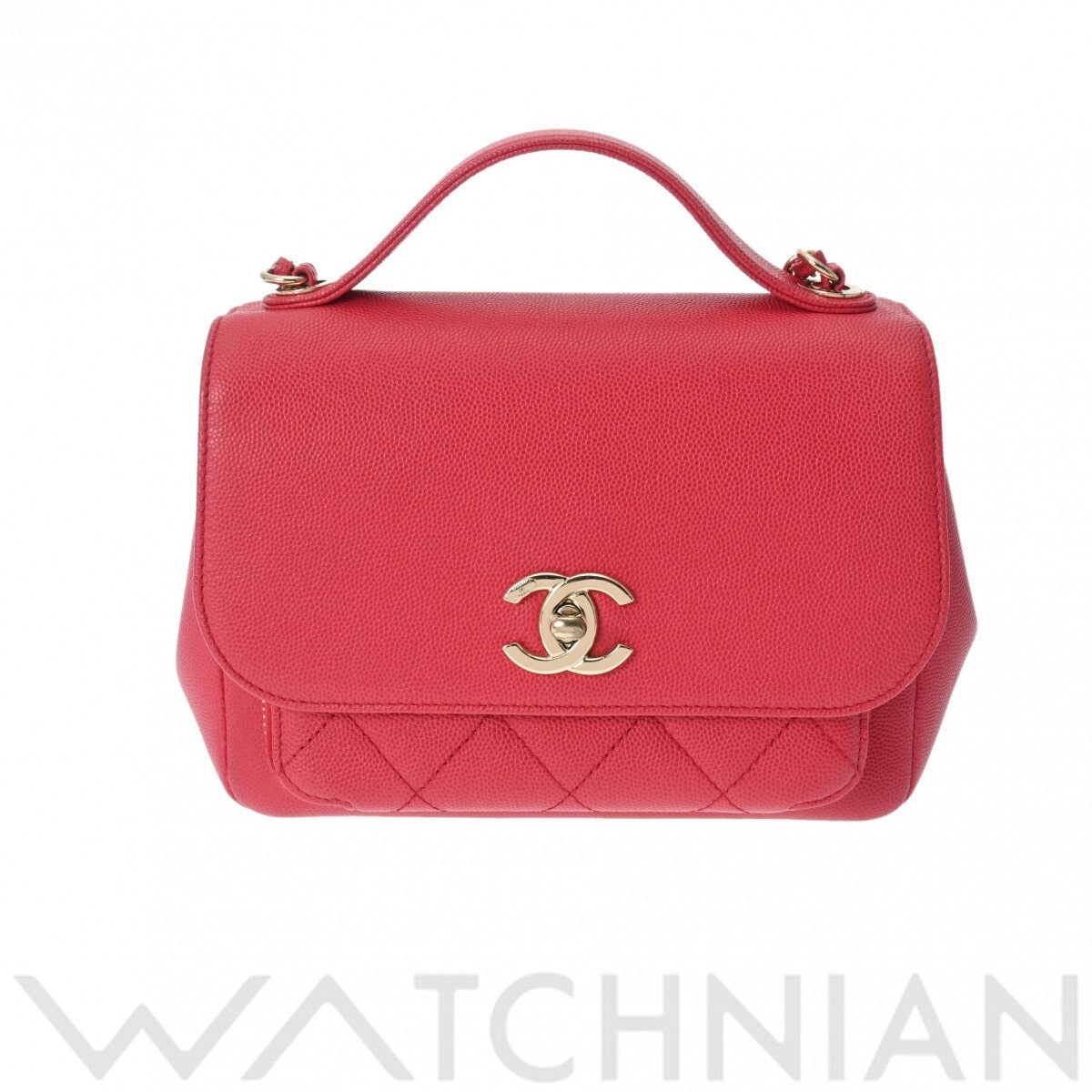 シャネル アフィニティ スモール レッド A93749 グレインドカーフスキン レディース バッグ 【中古】【bag】