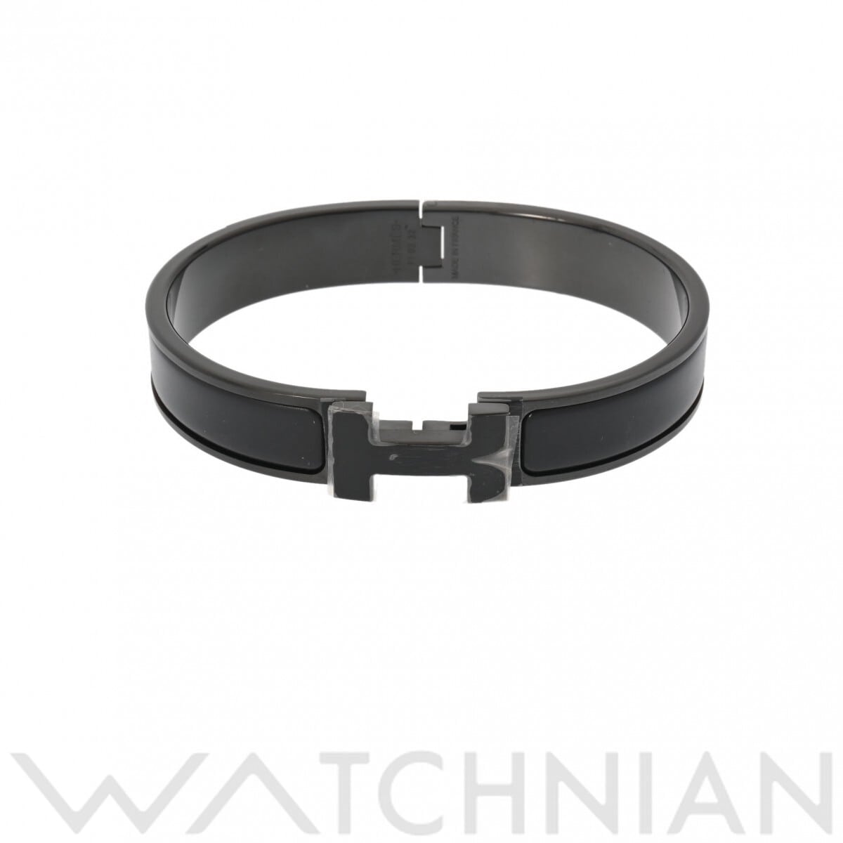 エルメス クリックH ソーブラック/ブラック金具 エナメル ユニセックス ジュエリー 【未使用】【jewelry】
